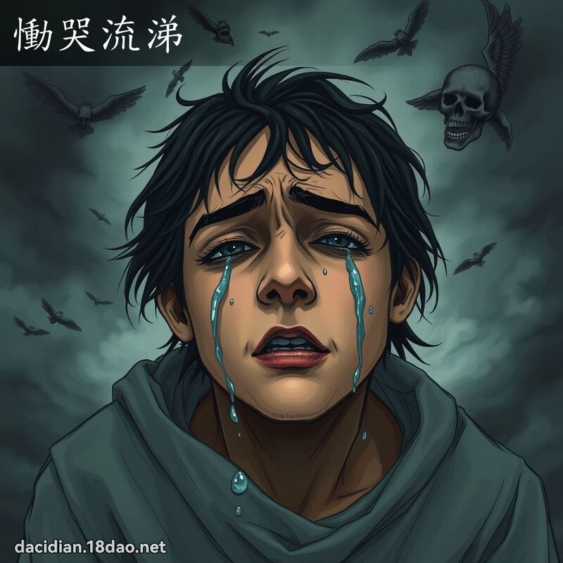 慟哭流涕 - 國語大辭典配圖