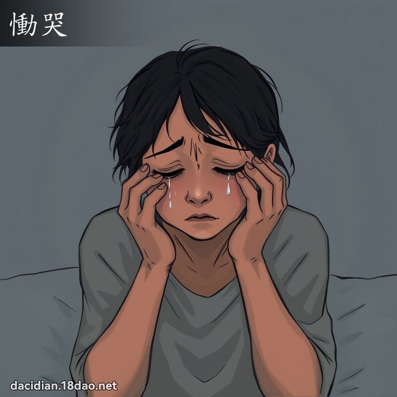 慟哭 - 国语大辞典配图