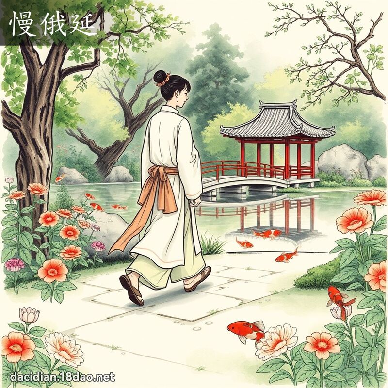 慢俄延 - 國語大辭典配圖