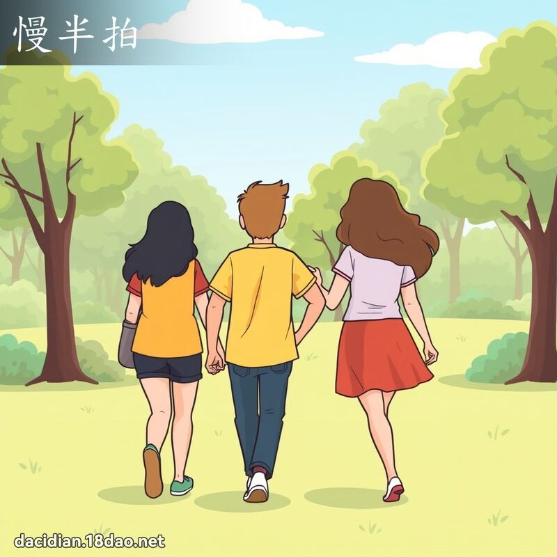 慢半拍 - 國語大辭典配圖