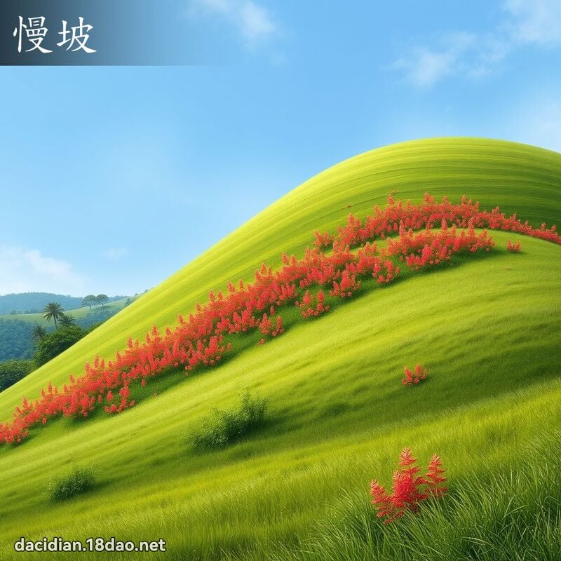 慢坡 - 国语大辞典配图