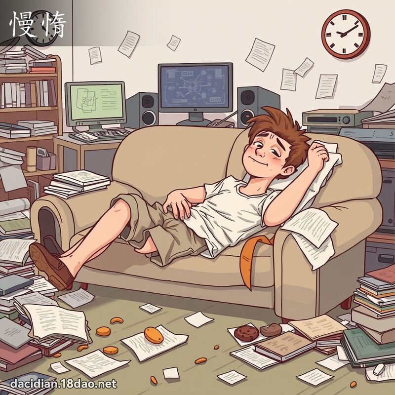慢惰 - 國語大辭典配圖