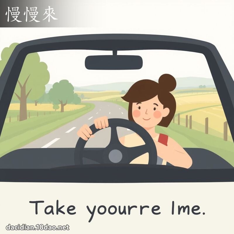 慢慢來 - 國語大辭典配圖