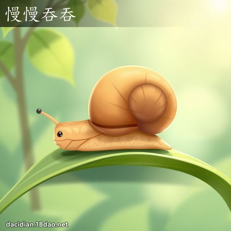 慢慢吞吞 - 国语大辞典配图