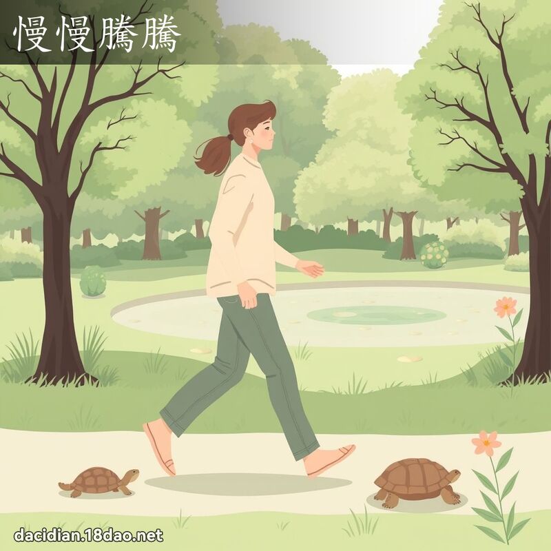 慢慢腾腾 - 国语大辞典配图