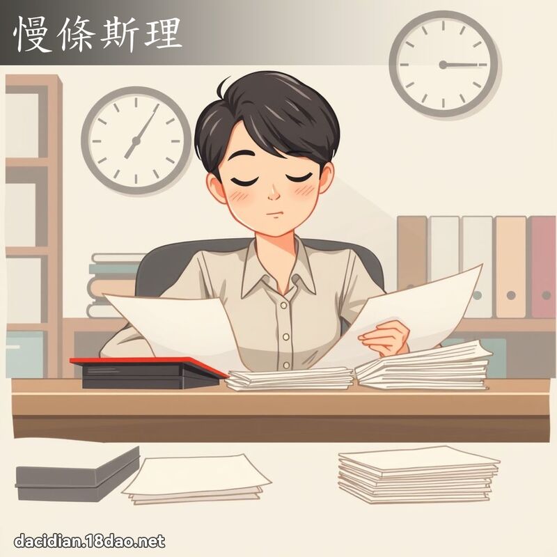 慢条斯理 - 国语大辞典配图