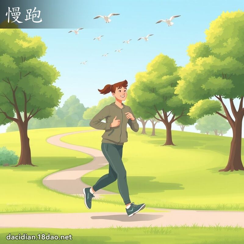 慢跑 - 国语大辞典配图