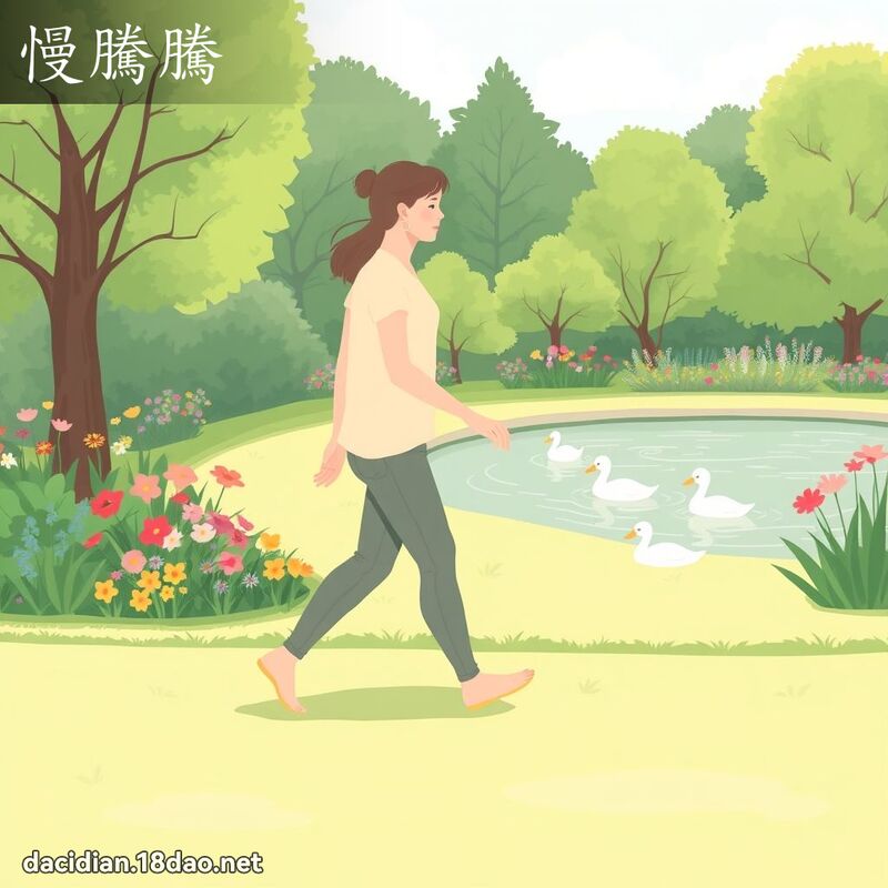 慢騰騰 - 國語大辭典配圖