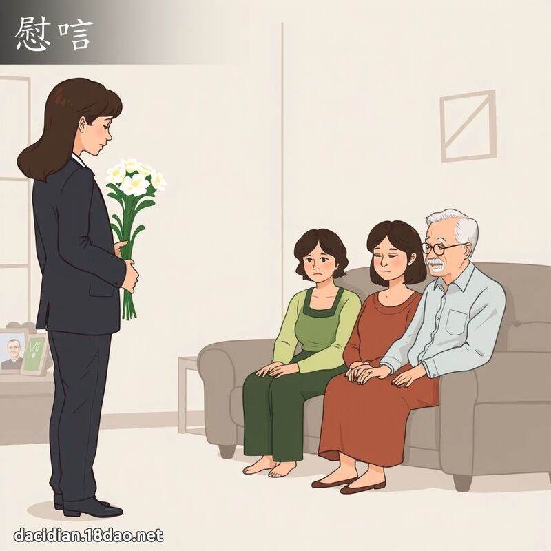 慰唁 - 國語大辭典配圖