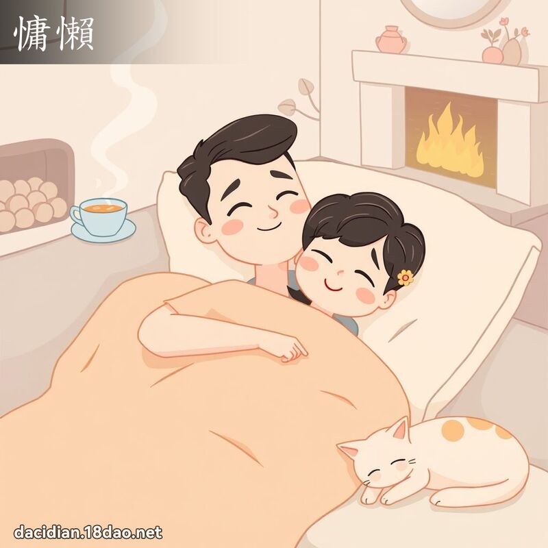 慵懒 - 国语大辞典配图