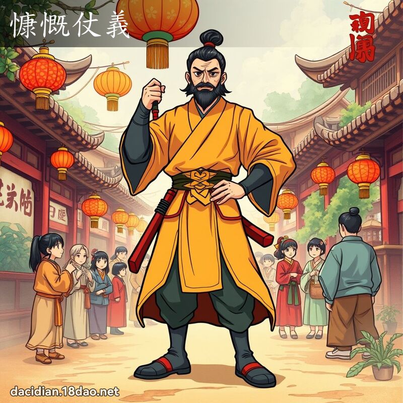 慷慨仗義 - 國語大辭典配圖