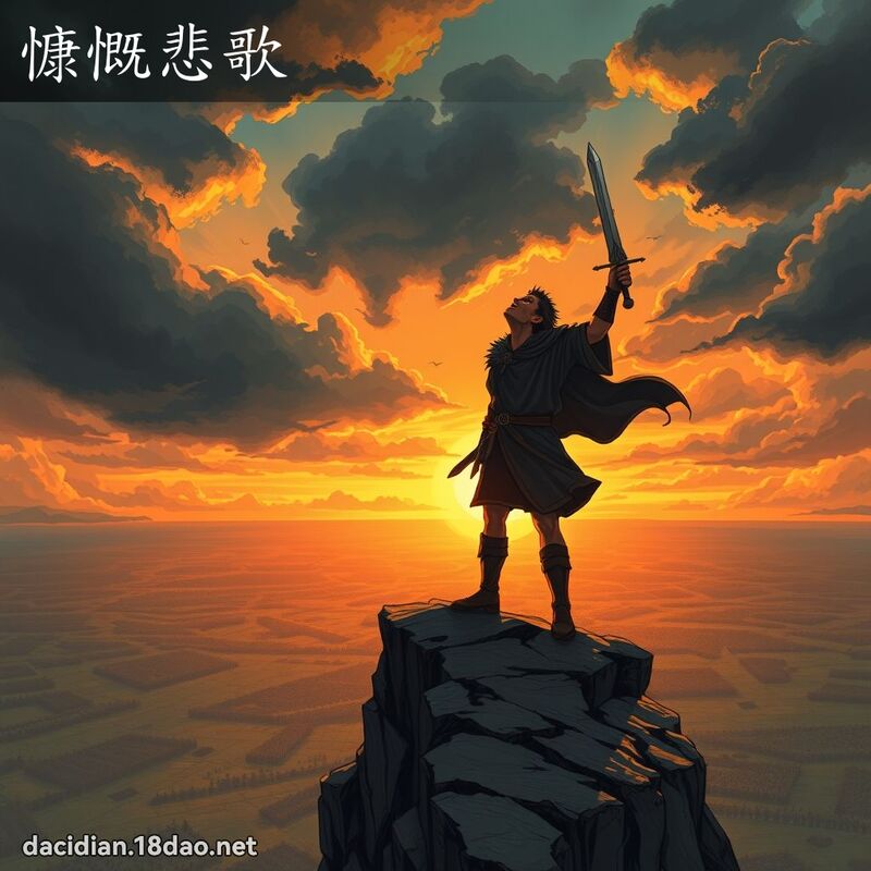 慷慨悲歌 - 国语大辞典配图