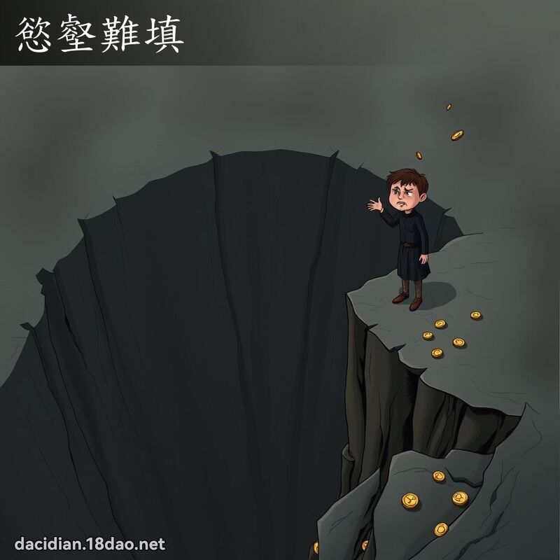 慾壑难填 - 国语大辞典配图