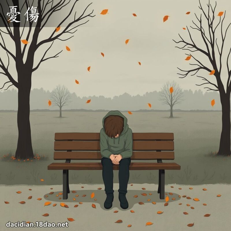 憂傷 - 國語大辭典配圖
