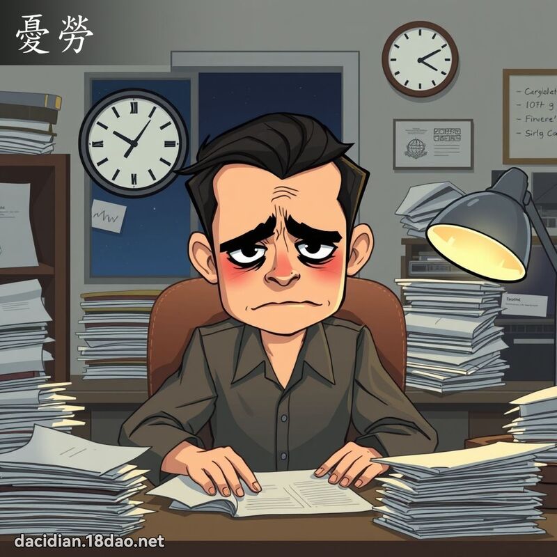 憂勞 - 國語大辭典配圖