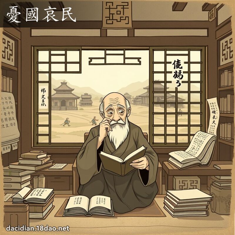 憂國哀民 - 國語大辭典配圖