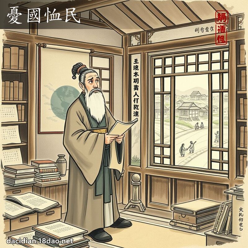 忧国恤民 - 国语大辞典配图