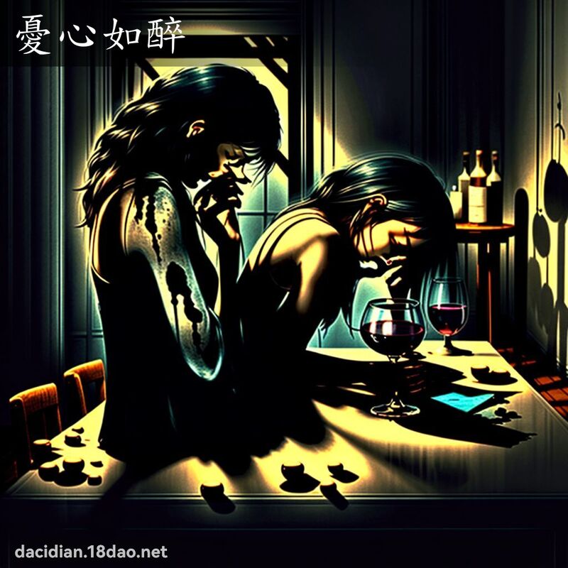 忧心如醉 - 国语大辞典配图
