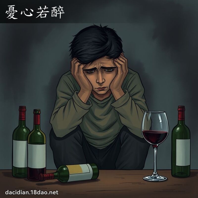 忧心若醉 - 国语大辞典配图