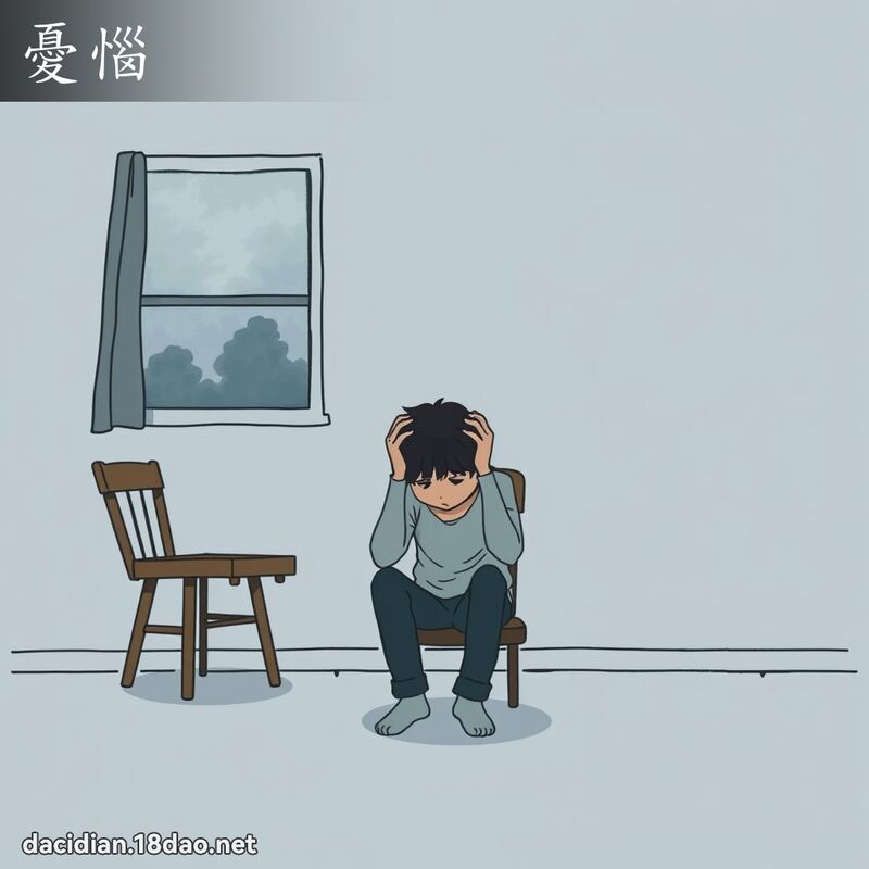 忧恼 - 国语大辞典配图