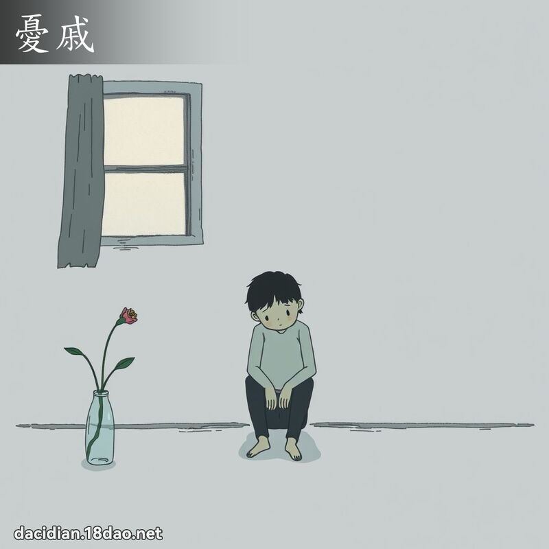 忧戚 - 国语大辞典配图