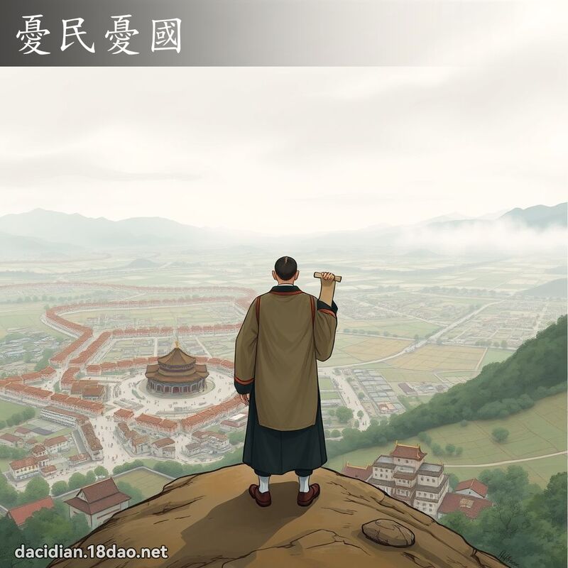 憂民憂國 - 國語大辭典配圖