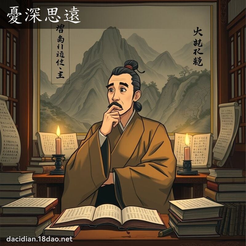 憂深思遠 - 國語大辭典配圖