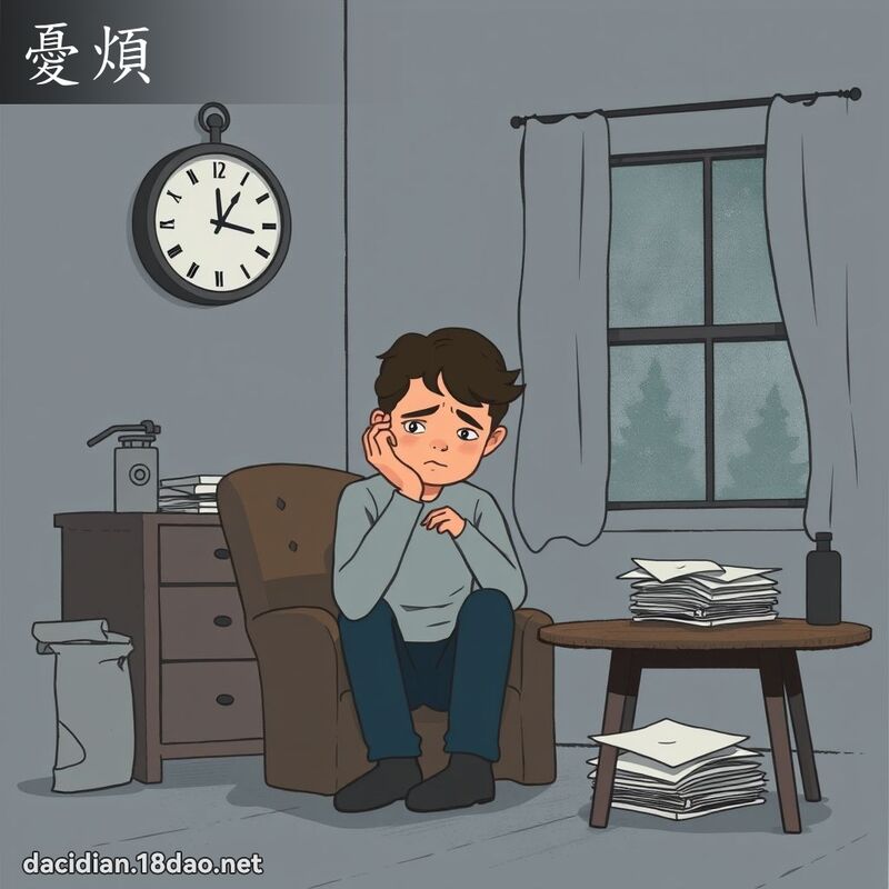 忧烦 - 国语大辞典配图