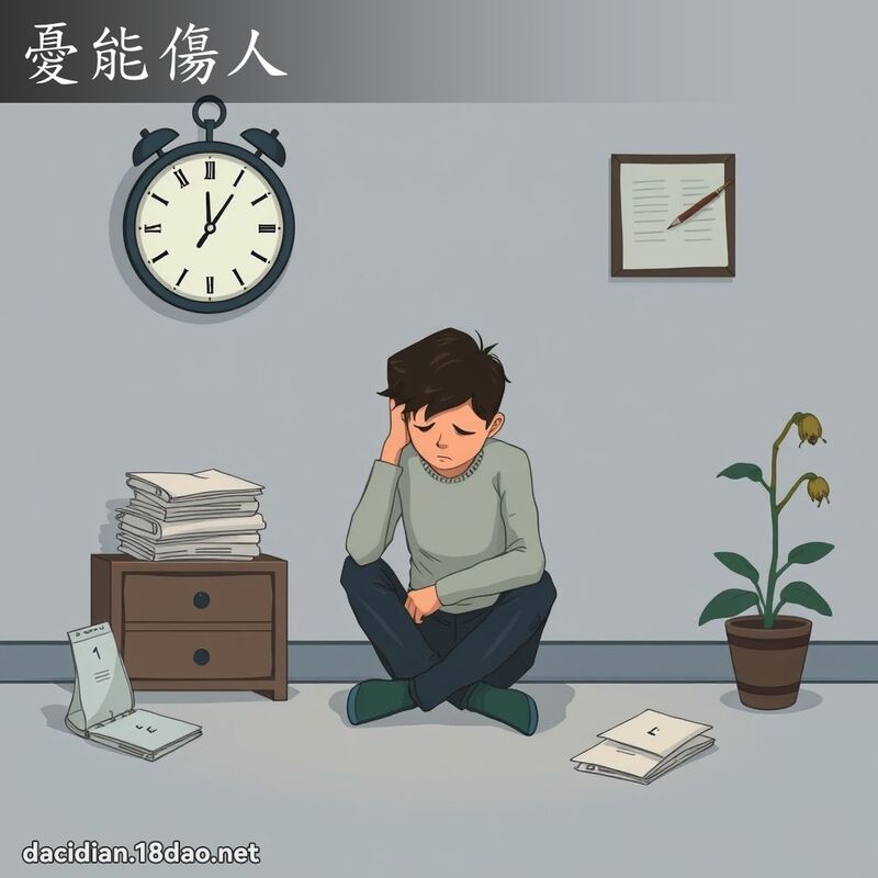 忧能伤人 - 国语大辞典配图