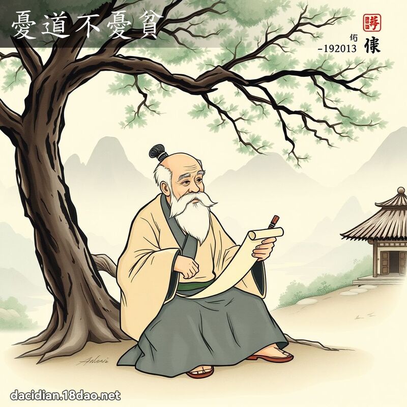 憂道不憂貧 - 國語大辭典配圖