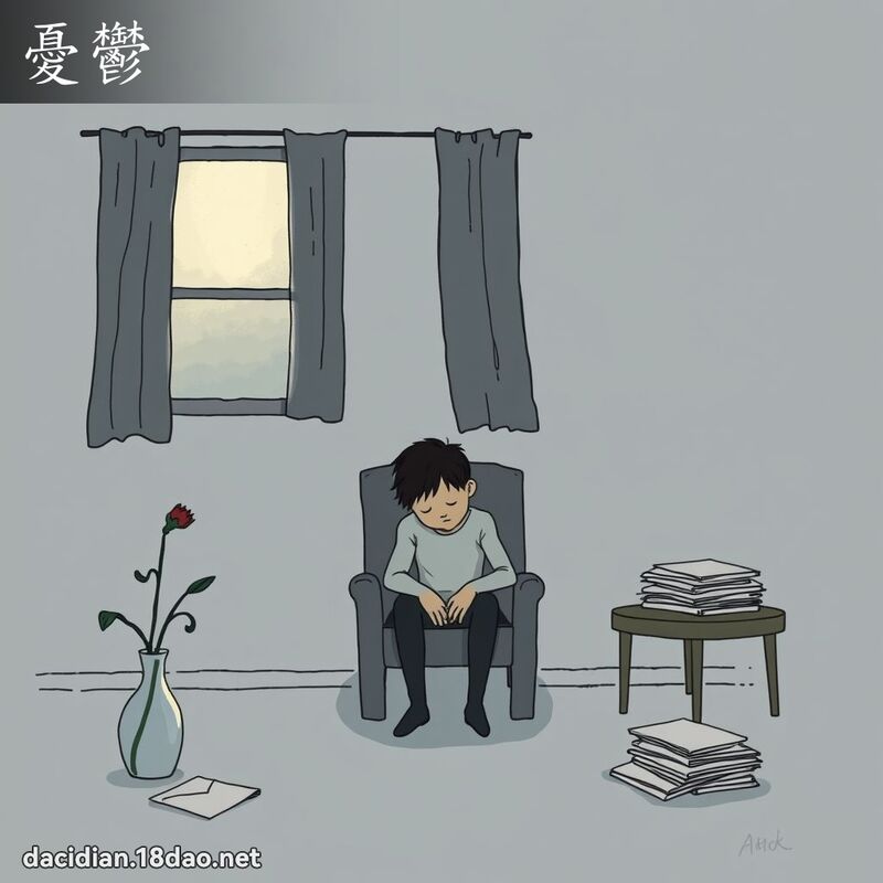 忧郁 - 国语大辞典配图