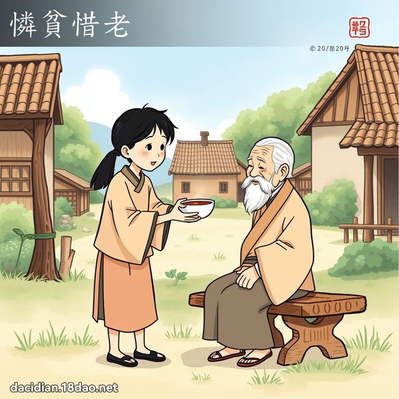 憐貧惜老 - 國語大辭典配圖