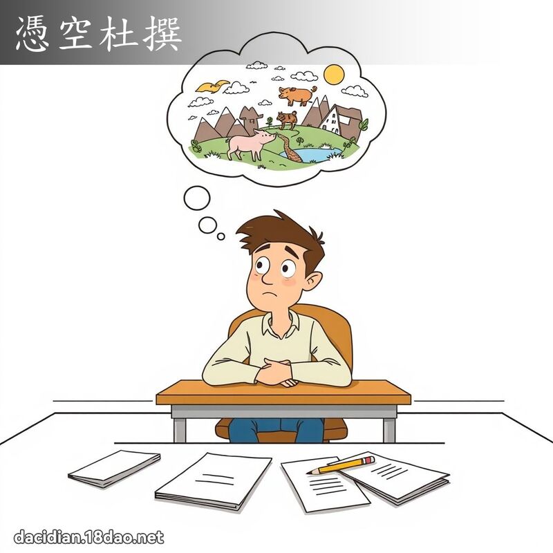 凭空杜撰 - 国语大辞典配图