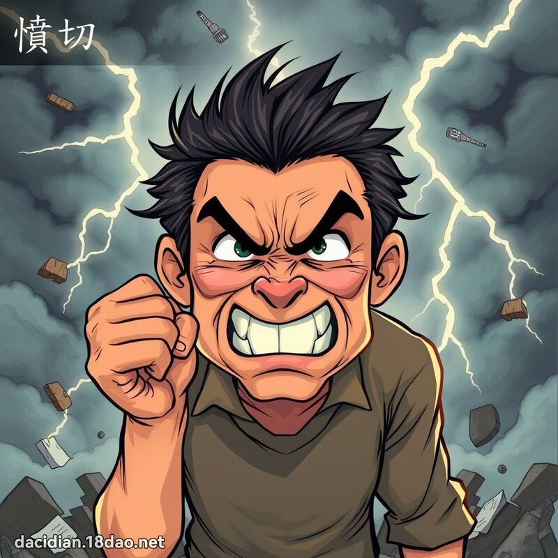 愤切 - 国语大辞典配图