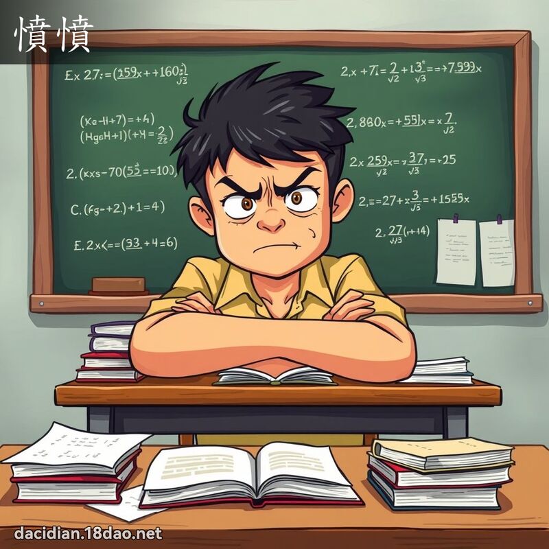 愤愤 - 国语大辞典配图