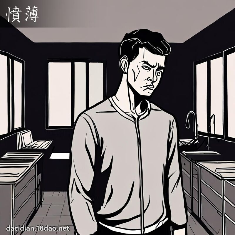 愤薄 - 国语大辞典配图