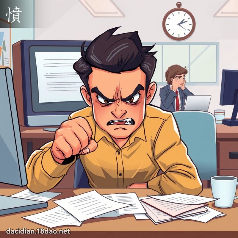憤 - 國語大辭典配圖