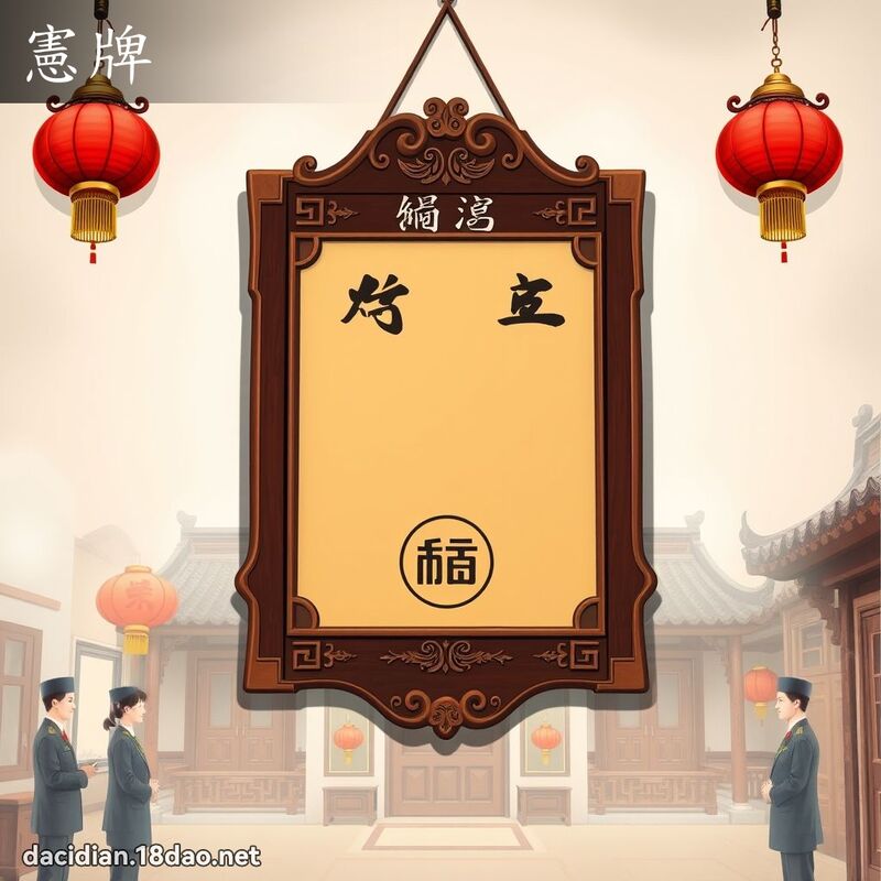 憲牌 - 國語大辭典配圖