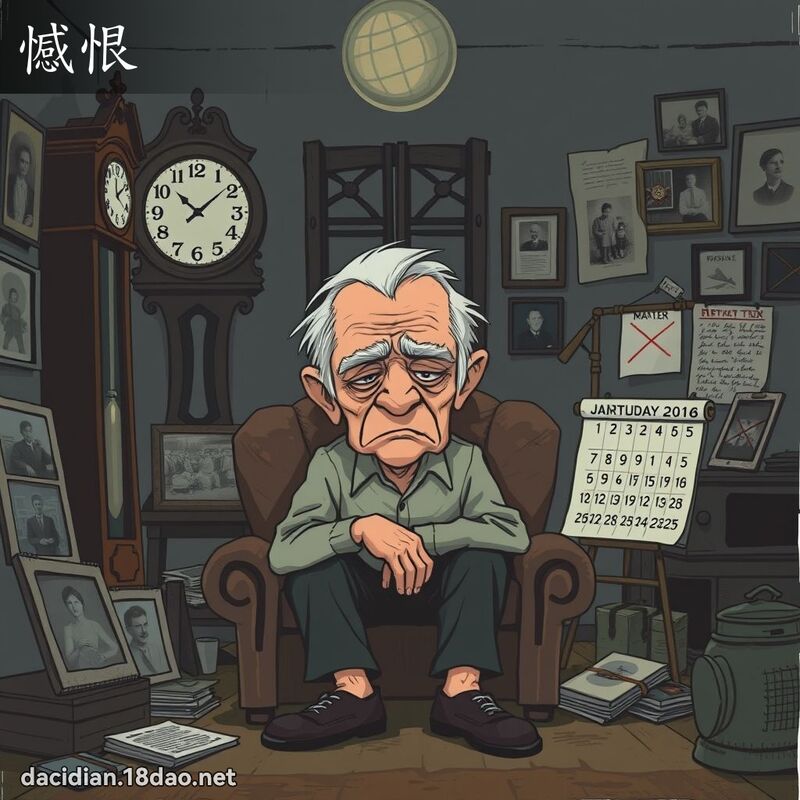 憾恨 - 国语大辞典配图