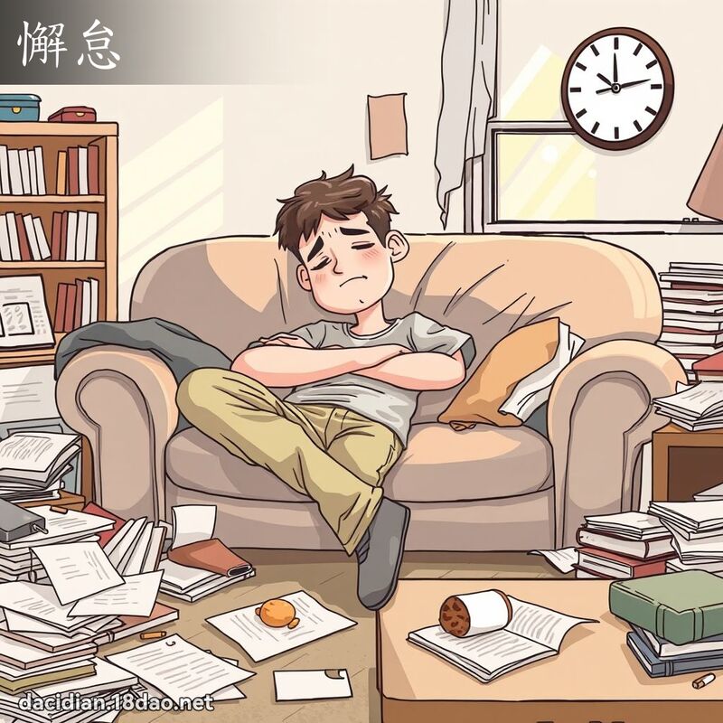 懈怠 - 國語大辭典配圖