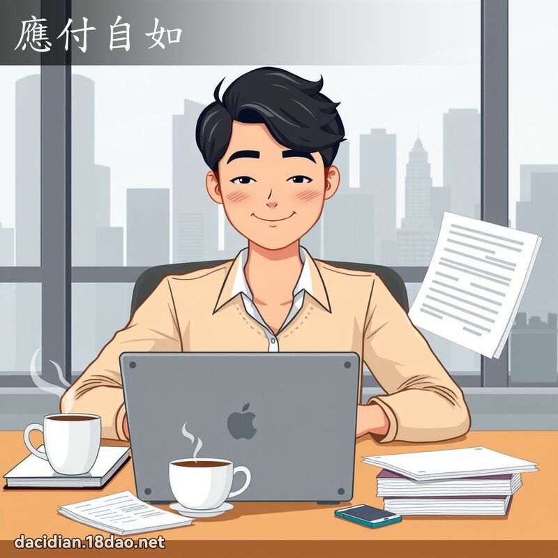 應付自如 - 國語大辭典配圖