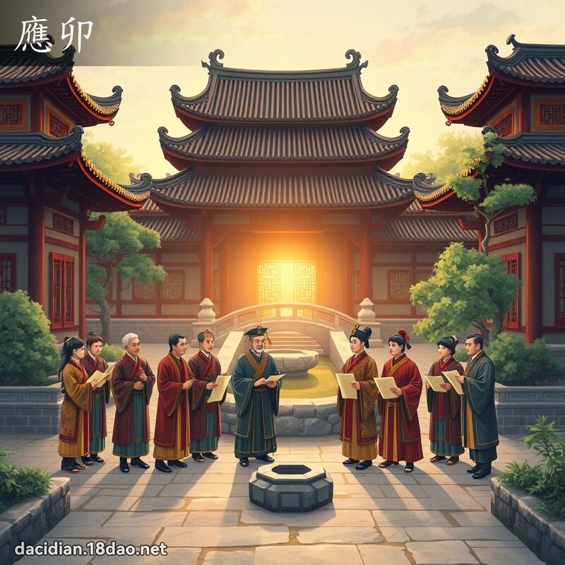 應卯 - 國語大辭典配圖