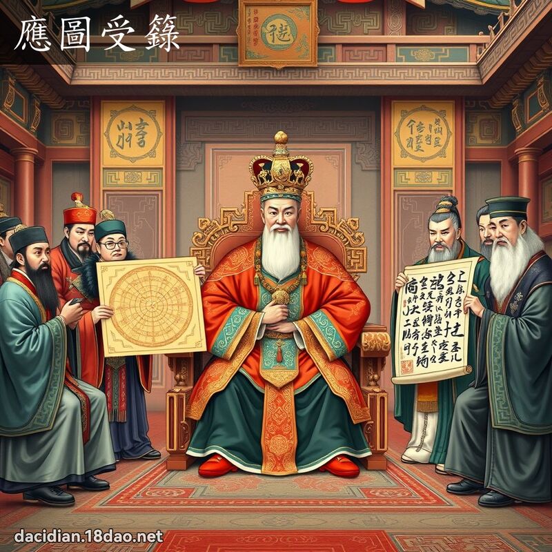 應圖受籙 - 國語大辭典配圖