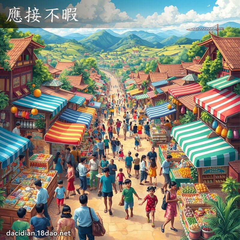 應接不暇 - 國語大辭典配圖