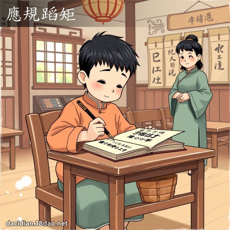 應規蹈矩 - 國語大辭典配圖