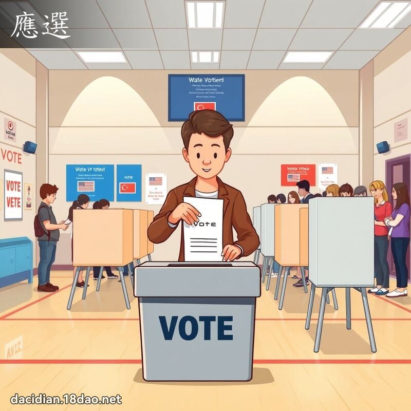 應選 - 國語大辭典配圖