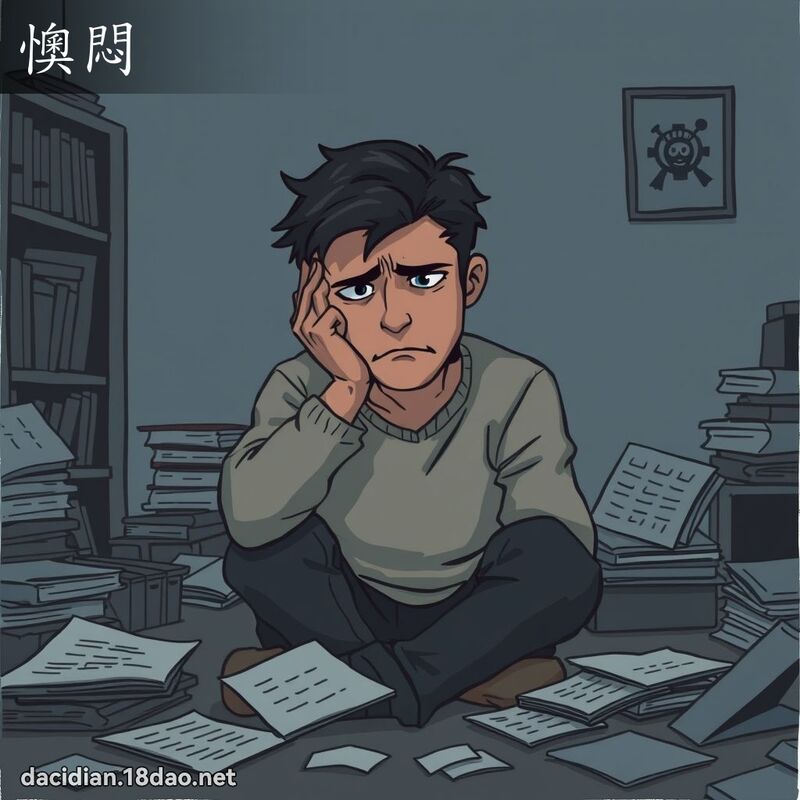 懊悶 - 國語大辭典配圖