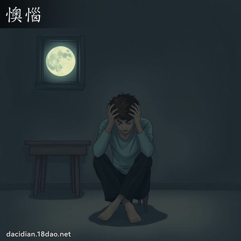 懊恼 - 国语大辞典配图