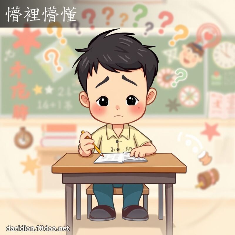 懵裡懵懂 - 國語大辭典配圖