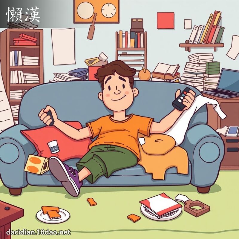 懶漢 - 國語大辭典配圖
